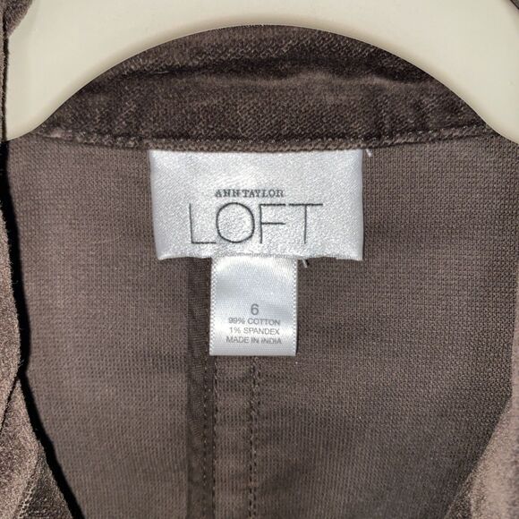 Ann Taylor Loft Women’s Soft Denim Jean Jacket Size 6 Brown - Picture 2 of 6